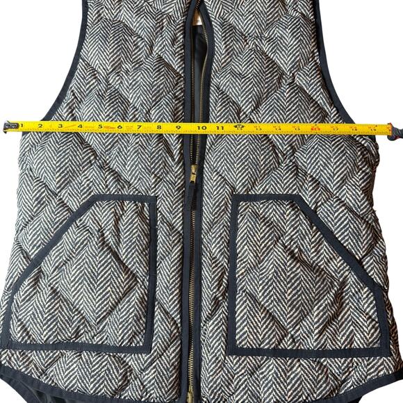 J. Crew Excursion Quilted 60% Down Puffer Vest In Herringbone Size Small - Picture 4 of 6